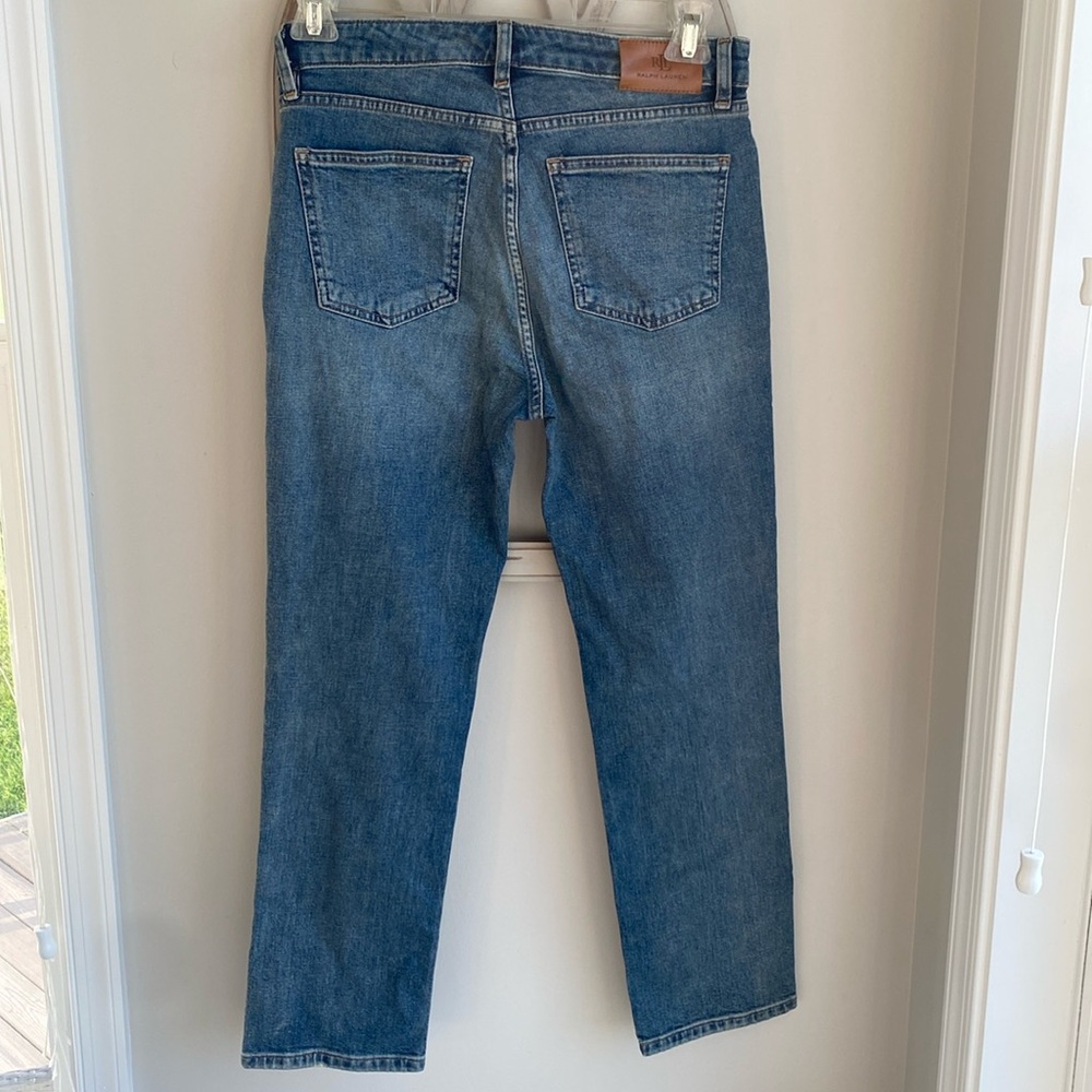 Lauren Ralph Lauren mid rise ankle length slightly distressed jeans size 6 NWOT - Picture 2 of 10